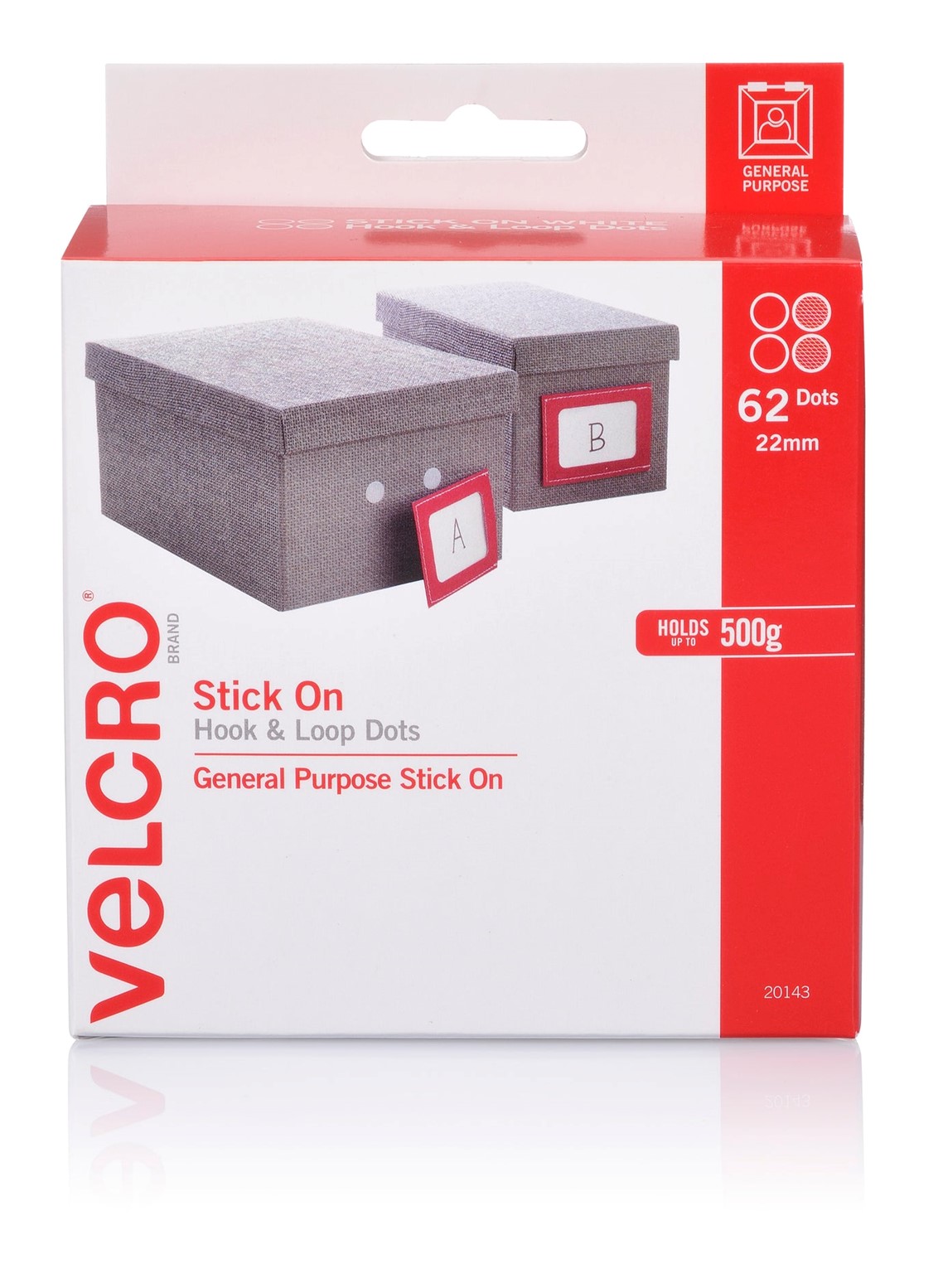 Velcro Spots 62 Hook & 62 Loop box